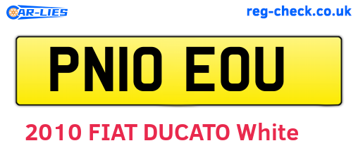 PN10EOU are the vehicle registration plates.