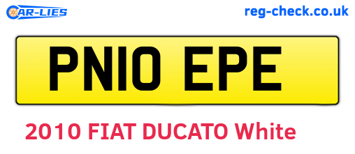 PN10EPE are the vehicle registration plates.