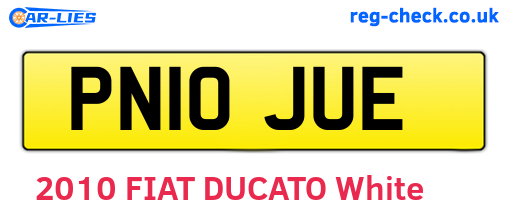 PN10JUE are the vehicle registration plates.