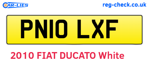 PN10LXF are the vehicle registration plates.