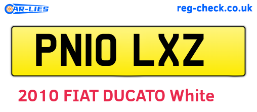PN10LXZ are the vehicle registration plates.