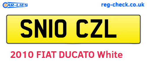 SN10CZL are the vehicle registration plates.