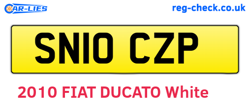 SN10CZP are the vehicle registration plates.