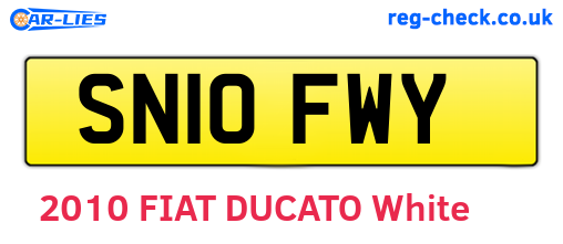 SN10FWY are the vehicle registration plates.
