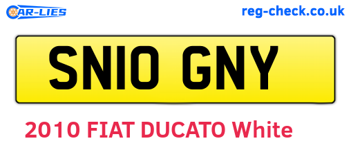 SN10GNY are the vehicle registration plates.