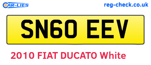 SN60EEV are the vehicle registration plates.