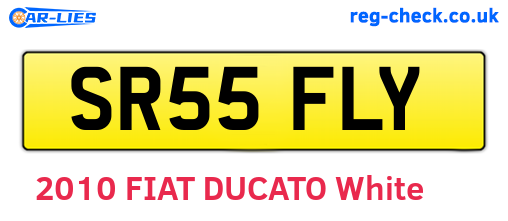 SR55FLY are the vehicle registration plates.