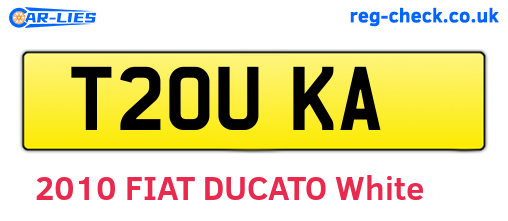 T20UKA are the vehicle registration plates.