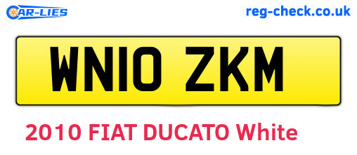 WN10ZKM are the vehicle registration plates.