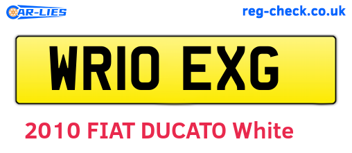 WR10EXG are the vehicle registration plates.