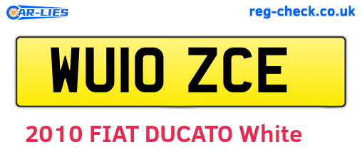 WU10ZCE are the vehicle registration plates.