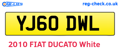 YJ60DWL are the vehicle registration plates.