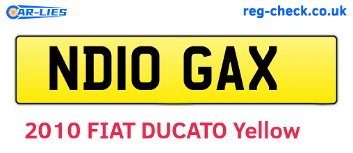 ND10GAX are the vehicle registration plates.
