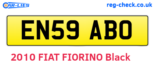 EN59ABO are the vehicle registration plates.