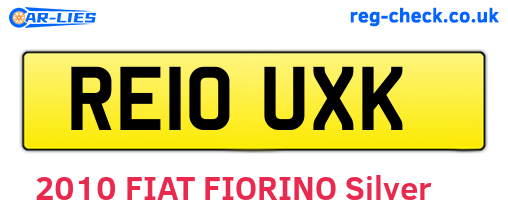 RE10UXK are the vehicle registration plates.