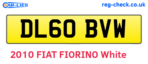 DL60BVW are the vehicle registration plates.