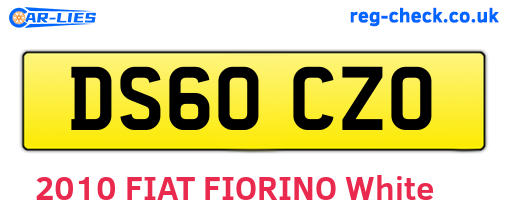 DS60CZO are the vehicle registration plates.