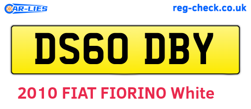 DS60DBY are the vehicle registration plates.