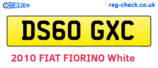 DS60GXC are the vehicle registration plates.