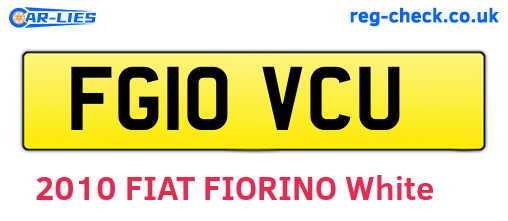FG10VCU are the vehicle registration plates.