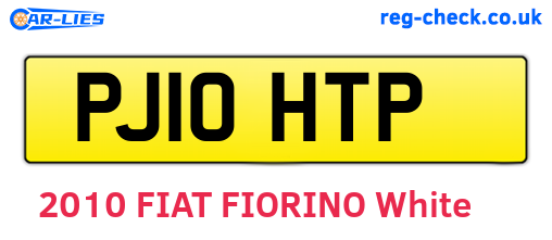 PJ10HTP are the vehicle registration plates.