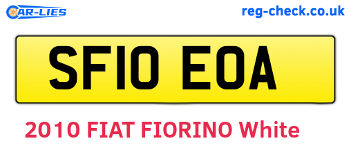 SF10EOA are the vehicle registration plates.