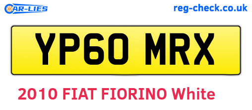 YP60MRX are the vehicle registration plates.