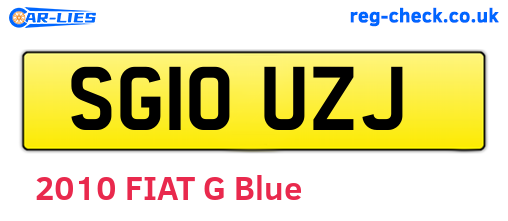 SG10UZJ are the vehicle registration plates.