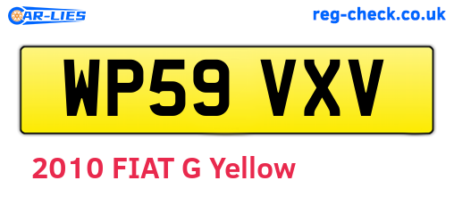 WP59VXV are the vehicle registration plates.