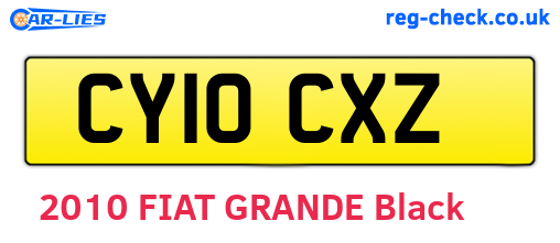 CY10CXZ are the vehicle registration plates.