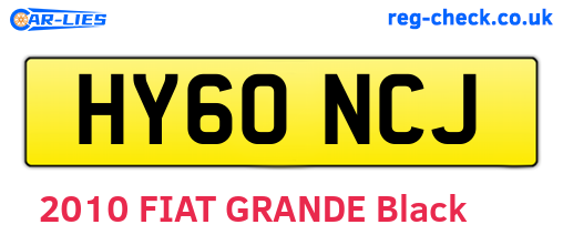 HY60NCJ are the vehicle registration plates.