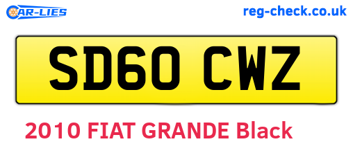 SD60CWZ are the vehicle registration plates.