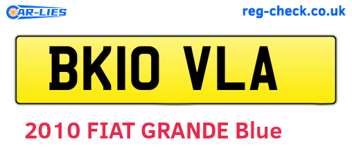 BK10VLA are the vehicle registration plates.