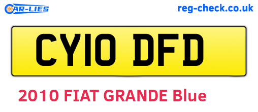 CY10DFD are the vehicle registration plates.