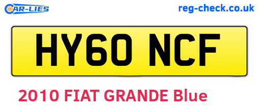 HY60NCF are the vehicle registration plates.