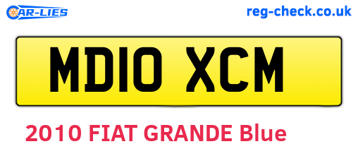 MD10XCM are the vehicle registration plates.
