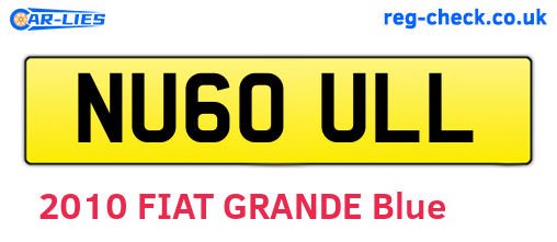 NU60ULL are the vehicle registration plates.