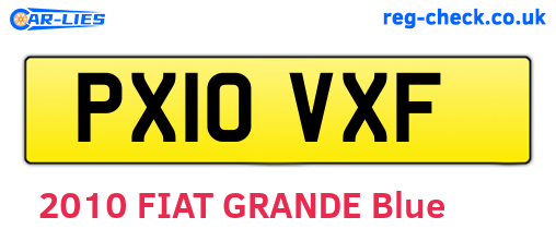 PX10VXF are the vehicle registration plates.