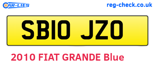 SB10JZO are the vehicle registration plates.