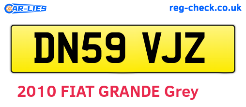 DN59VJZ are the vehicle registration plates.