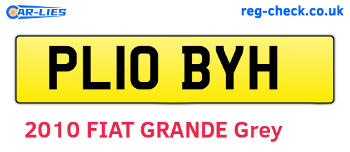 PL10BYH are the vehicle registration plates.