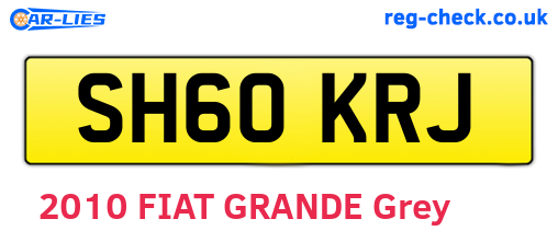 SH60KRJ are the vehicle registration plates.