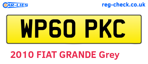 WP60PKC are the vehicle registration plates.