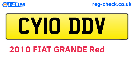 CY10DDV are the vehicle registration plates.