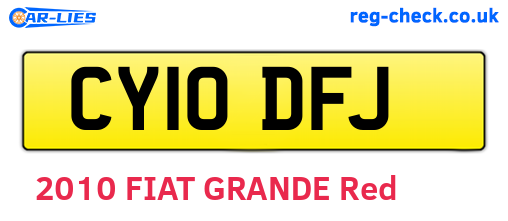 CY10DFJ are the vehicle registration plates.