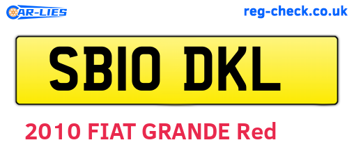 SB10DKL are the vehicle registration plates.