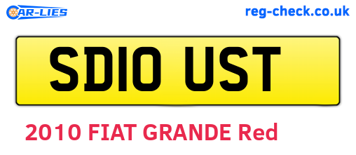 SD10UST are the vehicle registration plates.