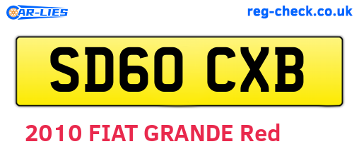 SD60CXB are the vehicle registration plates.