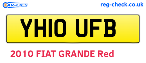 YH10UFB are the vehicle registration plates.