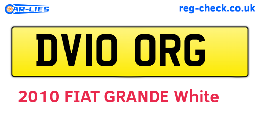 DV10ORG are the vehicle registration plates.